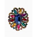 Брошь «Императрица. Цветок распустившийся», цветная, цвет золотистый