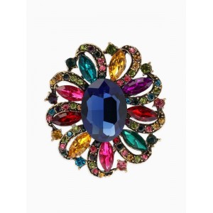 Брошь «Императрица. Цветок распустившийся», цветная, цвет золотистый