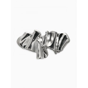 Брошь «Мятая. Корейский стиль», цвет серебро Брошь «Мятая. Корейский стиль», цвет серебро