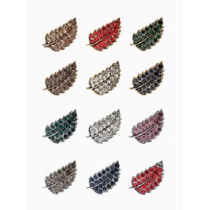 Брошь маленькая «Листик», МИКС