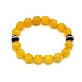 Браслет дзи Медицина шарик 10мм с агатом желтым шарик гр.10мм. Браслет дзи Медицина шарик 10мм с агатом желтым шарик гр.10мм.