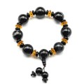 Браслет из агата черного шарик 16мм