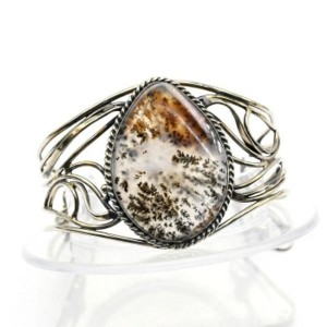 Браслет агат моховой, 18см.