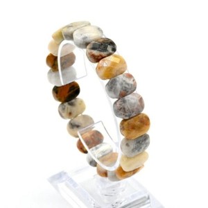 Браслет граненый 14*7мм из агата крейзи