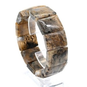 Браслет из Агата мохового с рутилом прямоугольник 25*18мм, 93,6г