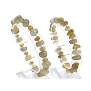 Браслет из агата бразильского галтовка 7-12мм