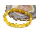 Браслет из агата тонированного прямоугольник 7*10мм цвет желтый