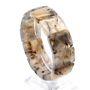 Браслет из Агата мохового с рутилом прямоугольник 25*18мм, 90,7г Браслет из Агата мохового с рутилом прямоугольник 25*18мм, 90,7г