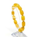 Браслет из агата тонированного овал 10*14мм цвет желтый, 17см