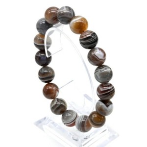 Браслет из агата бразильского шарик 12мм, 44г