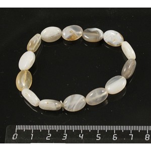 Браслет агат бразильский (овалы) на резинке