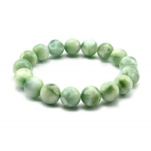 Браслет из Ангелита зеленого шарик 12мм, 38,1г