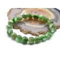 Браслет из лепидолита зеленого шарик 9,5мм, 25г