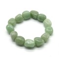Браслет из авантюрина зеленого галтовка 10*15мм, 17см