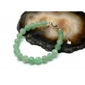 Браслет с шариками кальцита 8мм с замком, цвет авантюрин зеленый