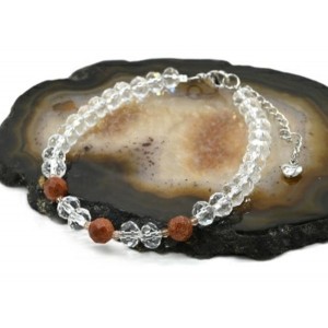 Браслет из циркона с авантюрином рондель гр.6*5мм, 18см (иск.)