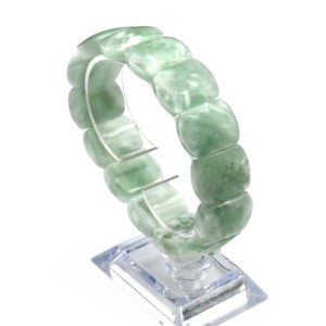 Браслет из Ангелита зеленого сегмент 20*15мм, 53г