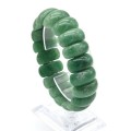 Браслет узкие выпуклые сегменты 23*11мм из авантюрина зеленого