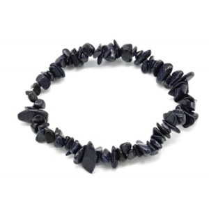 Браслет из крошки авантюрина синего, 17см (иск.)