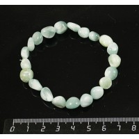 Браслет ангелит (овалы) на резинке