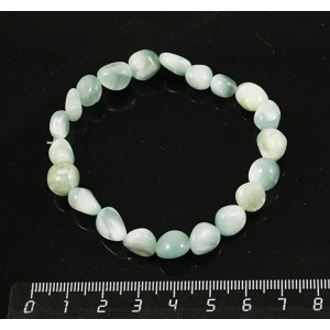 Браслет ангелит (овалы) на резинке