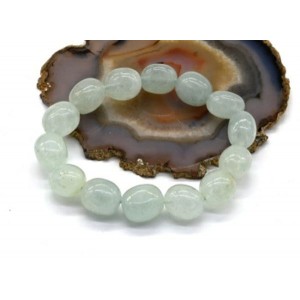 Браслет из аквамарина галтовка 14*16мм, 51,5г