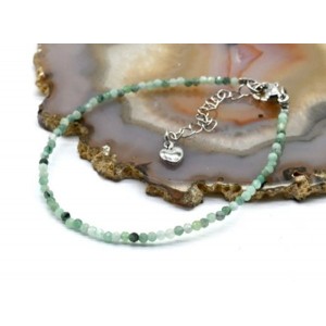 Браслет из изумруда шарик гр.2мм, 17см