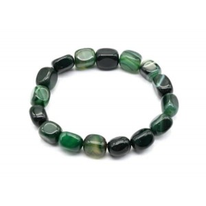 Браслет из агата тонированного прямоугольник 9*12мм цвет изумрудный Браслет из агата тонированного прямоугольник 9*12мм цвет изумрудный