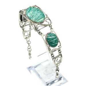 Браслет с амазонитом, 17см