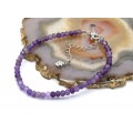 Браслет из аметиста шарик гр.4мм, 18,5см
