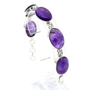 Браслет аметист, 18,5см.