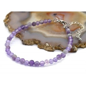 Браслет из аметиста шарик гр.4мм, 18см