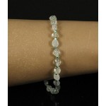 Браслет празиолит (овалы) и гематит (шарик 2мм огранка), на застежке