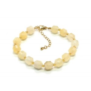 Граненый браслет из кальцита 8*10мм цвет цитрин, 20см