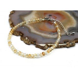 Браслет из цитрина рондель гр.4*3мм, 18см