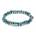 Браслет из Бирюзы галтовка 6*3мм, 17см, 9г