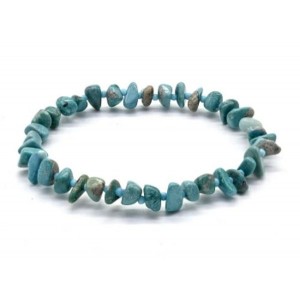 Браслет из Бирюзы галтовка 6*3мм, 17см, 9г