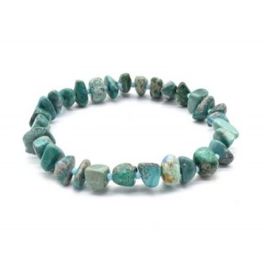 Браслет из Бирюзы галтовка 7*4мм, 17см, 14,6г