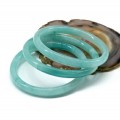 Браслет кольцо на руку из муранского стекла ширина 8мм цвет бирюзовый (иск.)