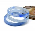 Браслет кольцо на руку из муранского стекла ширина 8мм цвет бирюзовый светлый (иск.)