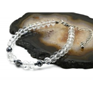 Браслет из циркона с гематитом рондель гр.6*5мм, 18см Браслет из циркона с гематитом рондель гр.6*5мм, 18см