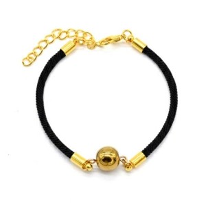 Браслет на шнурке с гематитом шарик 10мм, 18см (иск.) Браслет на шнурке с гематитом шарик 10мм, 18см (иск.)