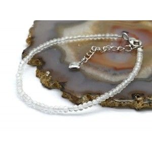 Браслет из горного хрусталя рондель гр.3*2мм, 18см