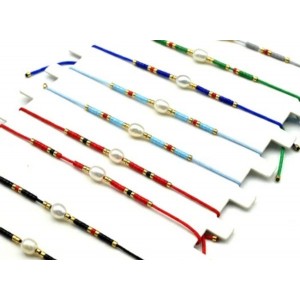 Набор браслетов жемчужина 5*6мм 12шт