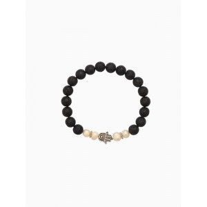 Браслет «Хамса», длина 18 см, жемчуг, лава