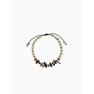 Браслет, длина 16 см, разноцветный, перламутр