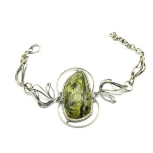 Браслет змеевик, 16,5см