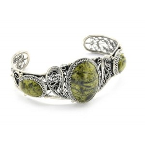 Браслет змеевик, 18,5 см.