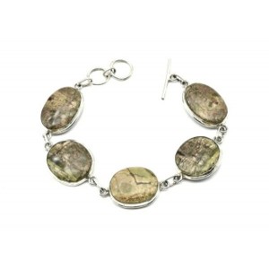 Браслет офиокальцит, 18,5см.