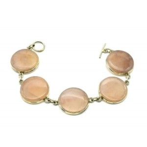 Браслет клубничный кварц, 18,5см.